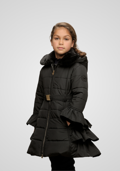 Le Chic Girls Bouquet Ruffle Coat