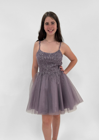 Layered Tulle A-Line Short Cocktail Dress