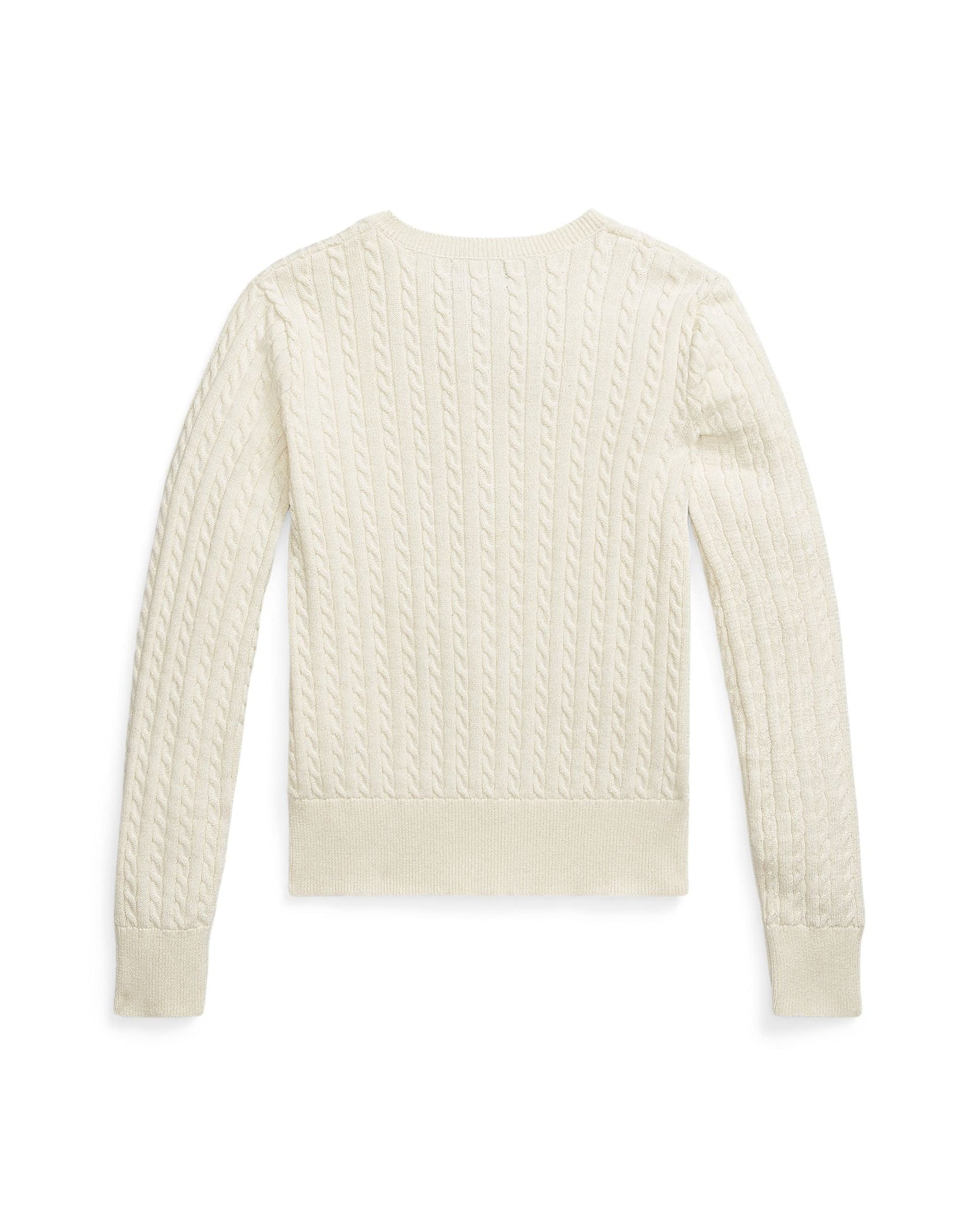 Ralph Lauren Girls Cable-Knit Metallic Cardigan