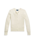 Ralph Lauren Girls Cable-Knit Metallic Cardigan