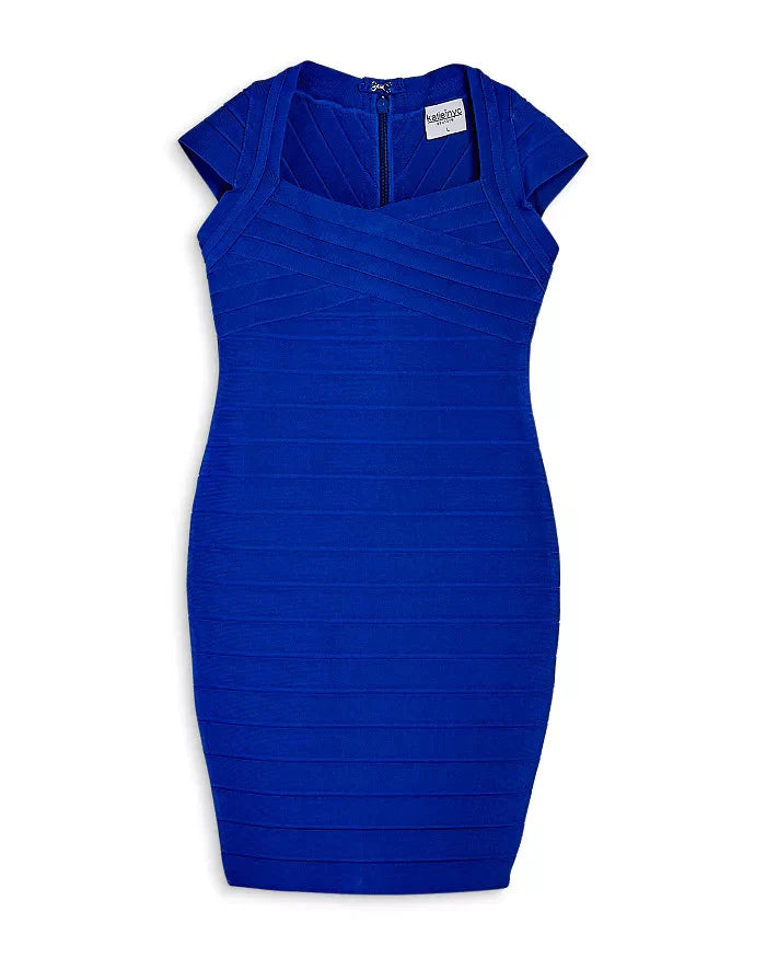 KatieJ Cap Sleeve Bandage Dress _Royal Blue 89785-002