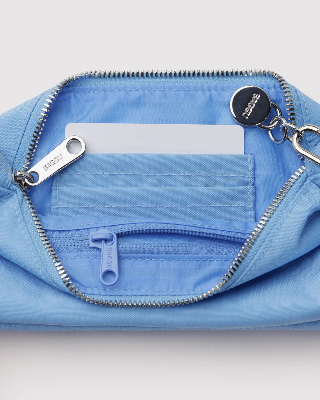 Baggu Light Blue Nylon Pochette Bag