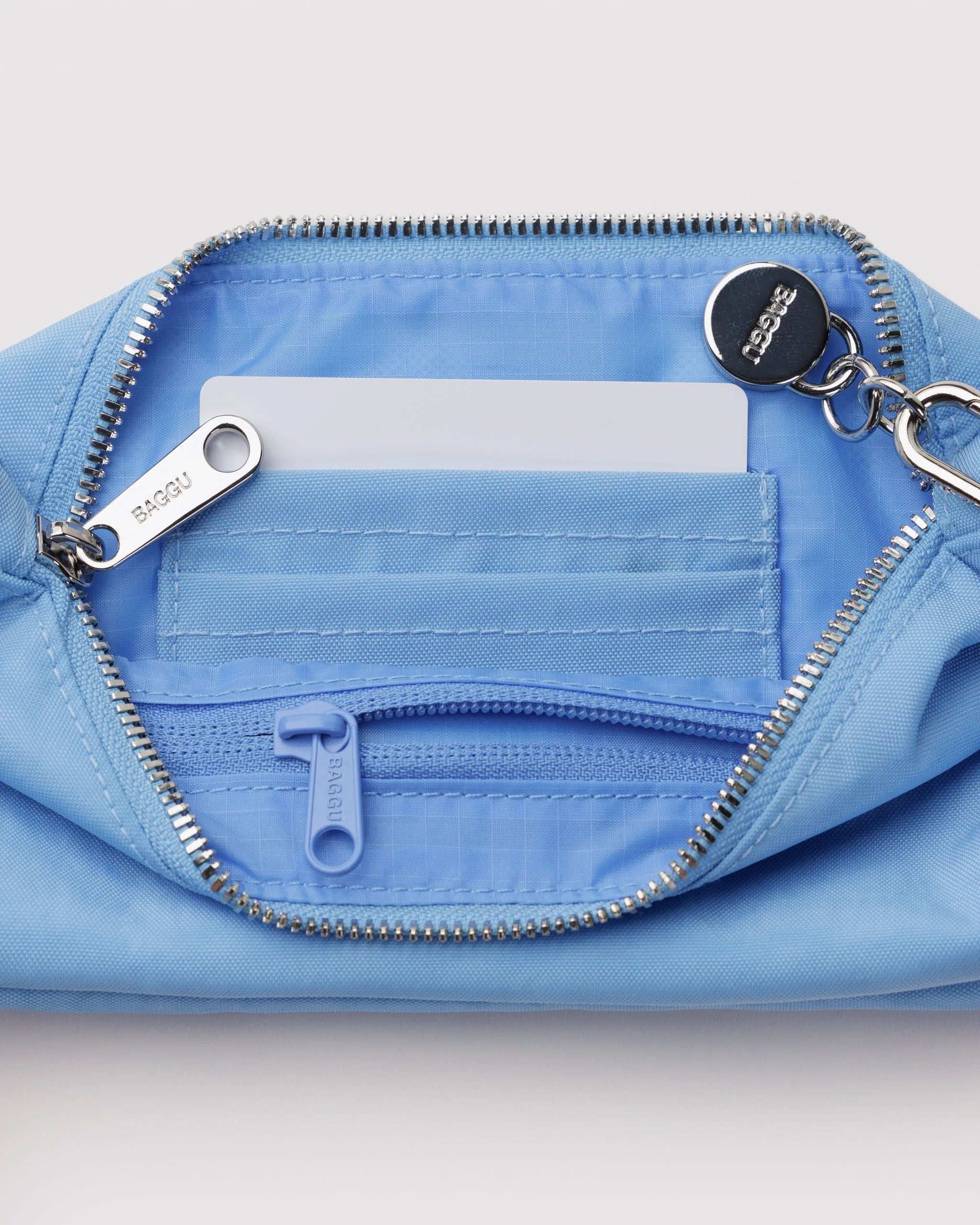 Baggu Light Blue Nylon Pochette Bag