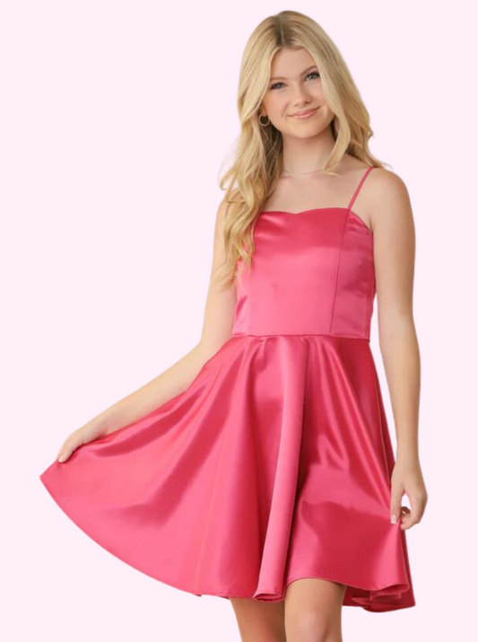 UDT Fit and Flare Dress _Pink K5096-FUS