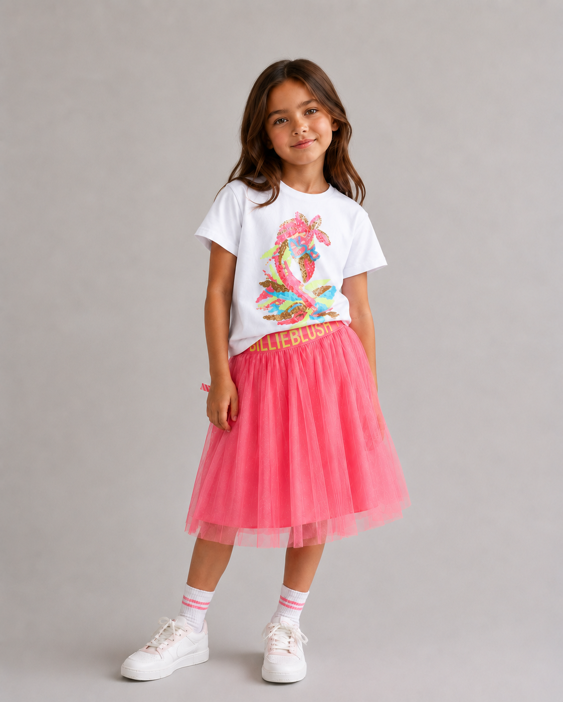 Billie Blush Girls Sequin Graphic T-Shirt_ U21922