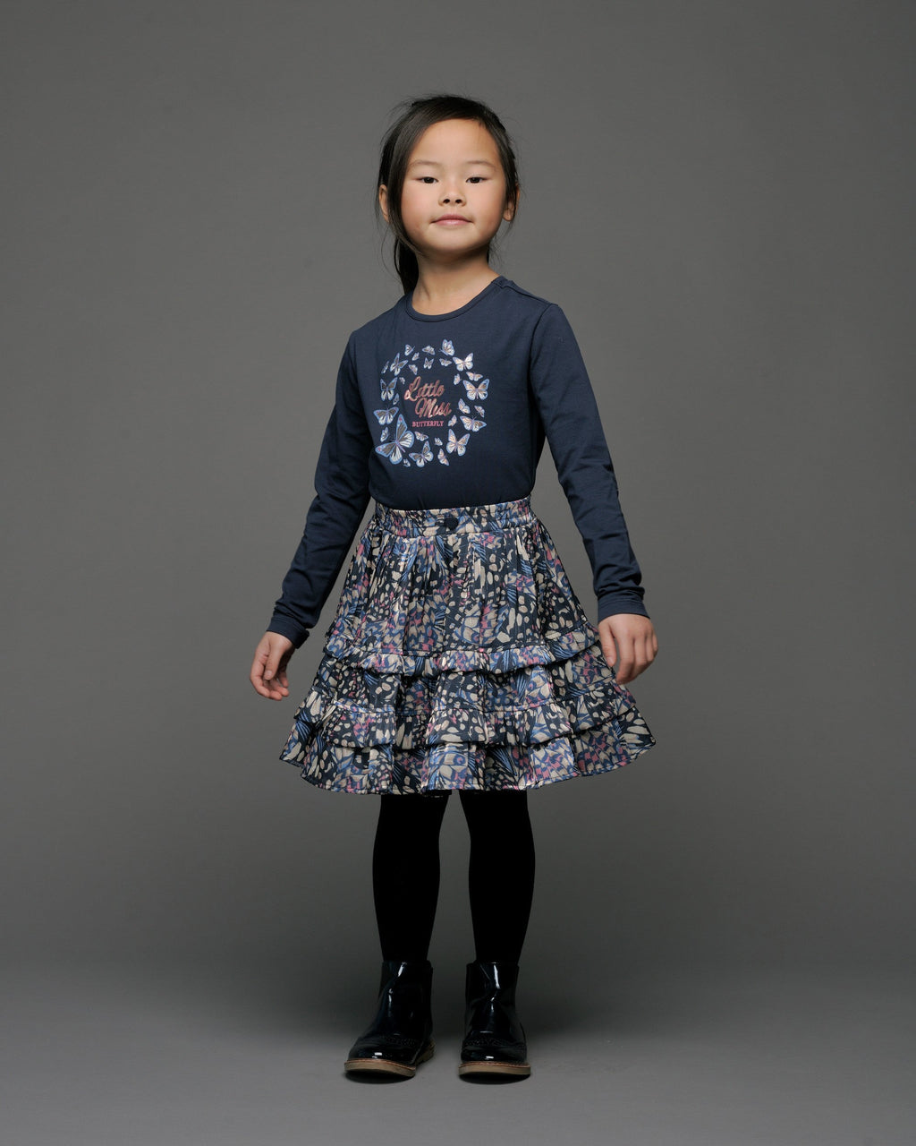 Le Chic Girls Butterfly Skirt_ C508-5702