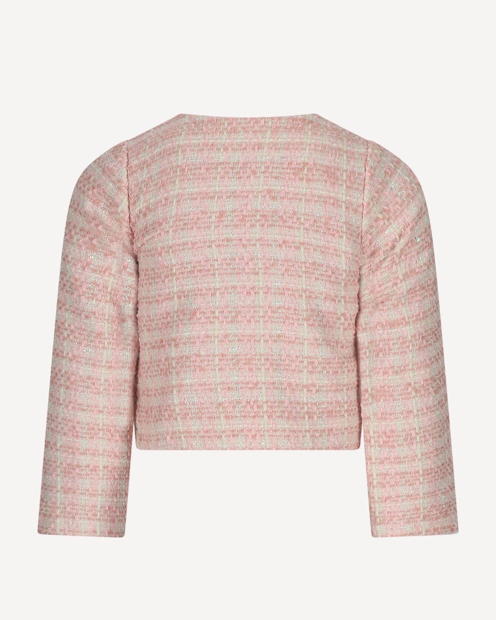 Pink textured jacket by Le Chic