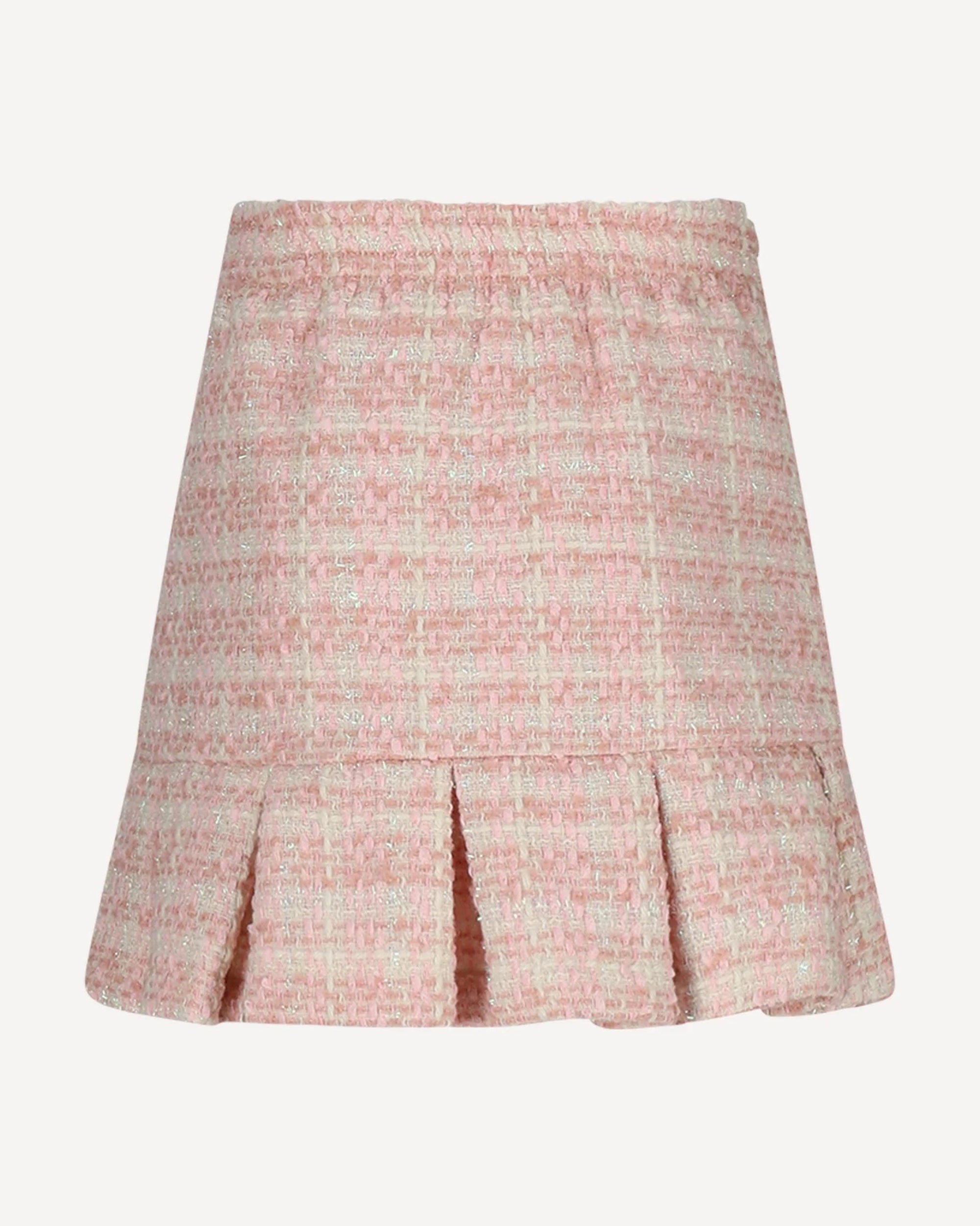 Pink tweed skirt for girls , by Le Chic