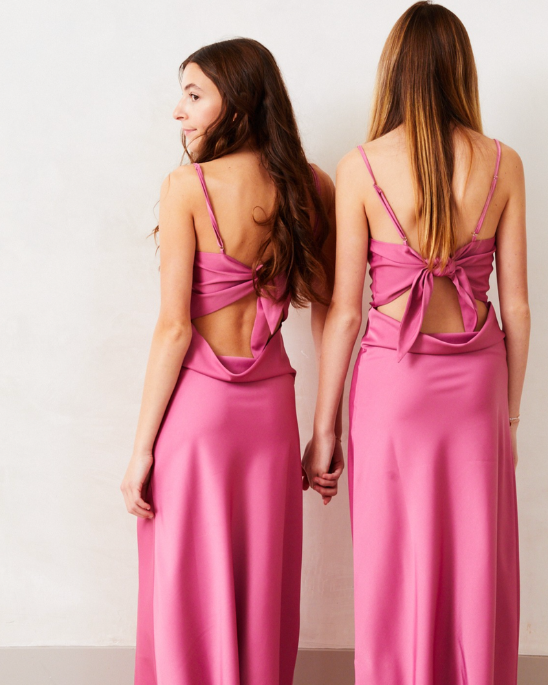 Theme Girls Charlotte Long Satin Ballet Dress_ AM504