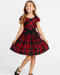 Ralph Lauren Girls Plaid Taffeta Dress