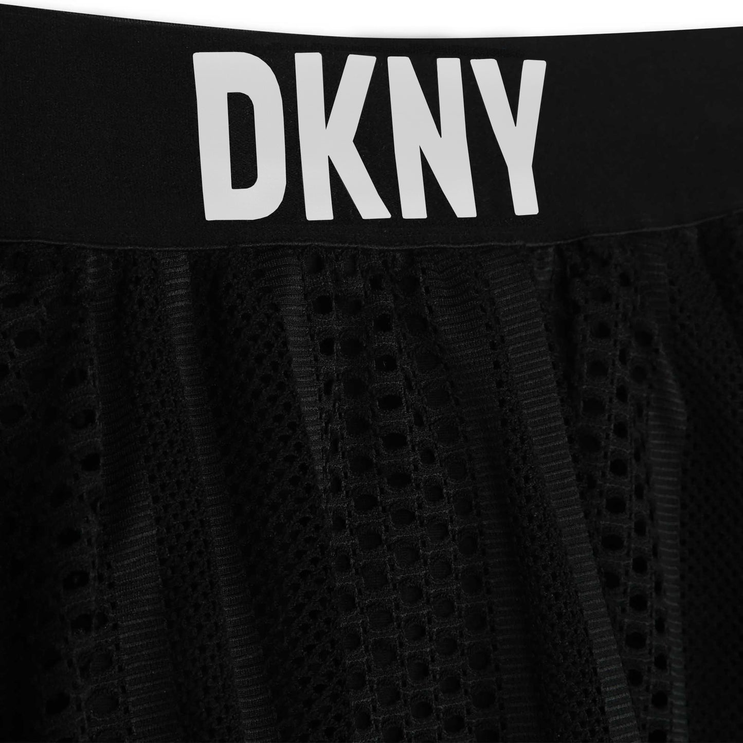DKNY Junior Black Living In Milano Multi-Mesh Midi Skirt _D33620-09B