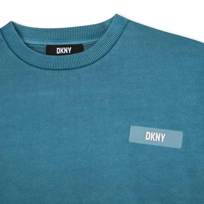 DKNY Junior Blue French Terry Sweatshirt _D35T00-763