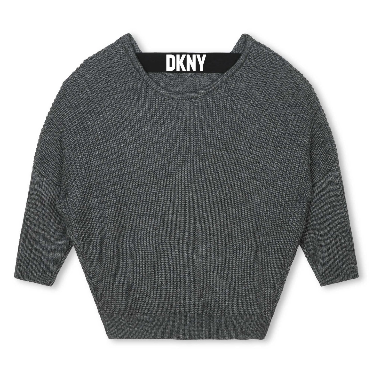 DKNY Junior Grey Knit Sweater Top _D35T11-A64