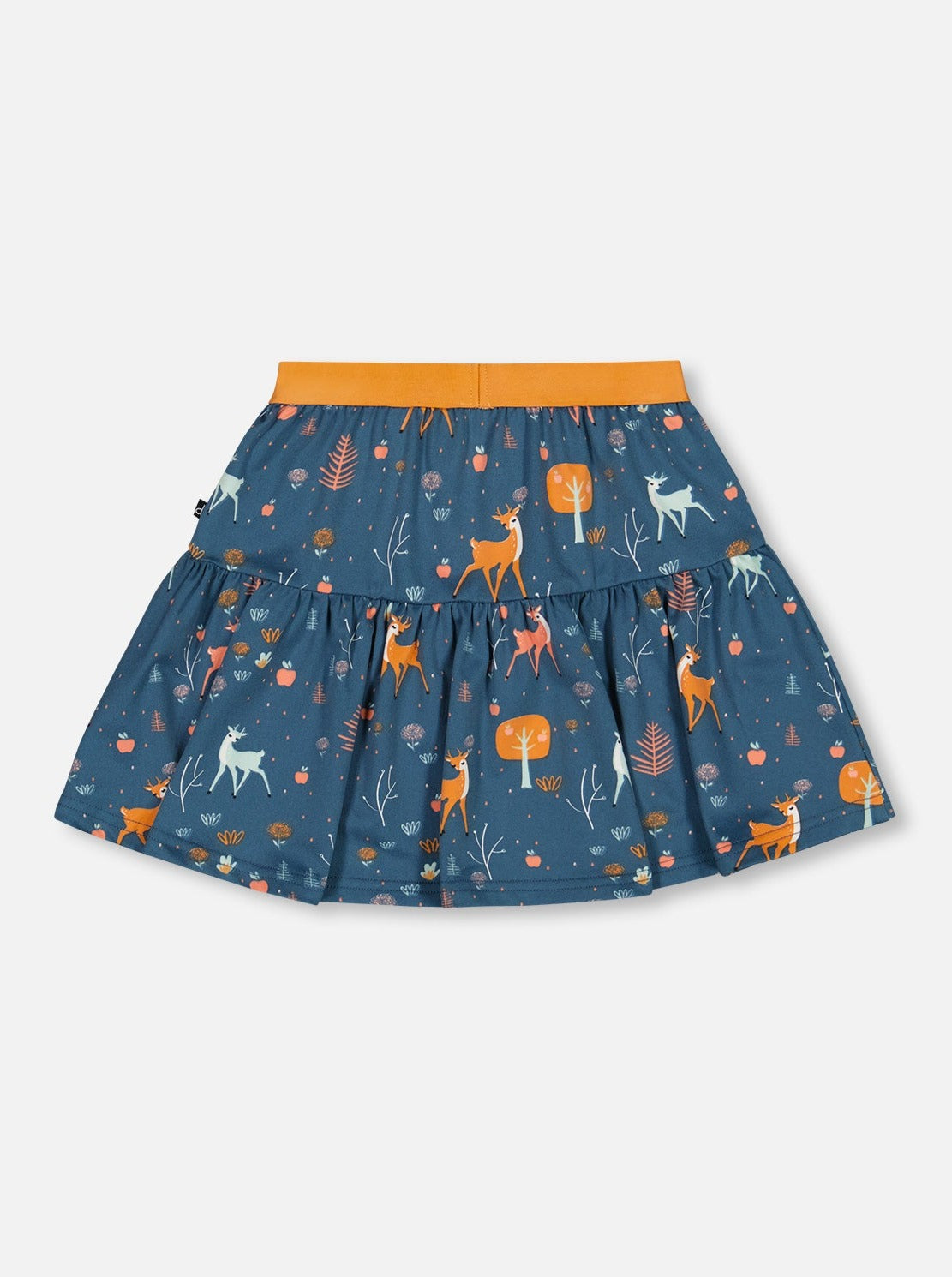 Deux Par Deux Blue Deer Print Skirt _F20K80-044B