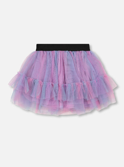 Deux Par Deux Blue & Purple Tulle Skirt _F20L81-000B