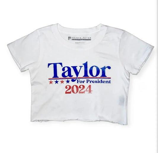 Taylor for President Crop Top T-Shirt