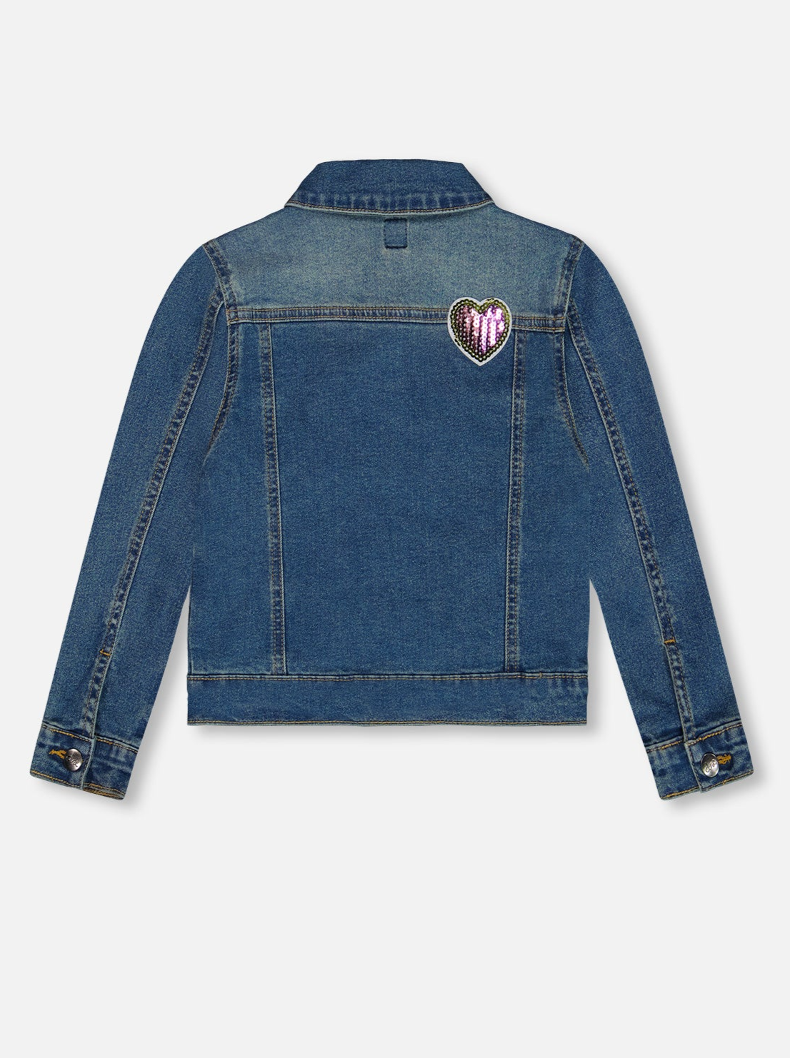 Girls Denim Jacket With Embroidery Patches