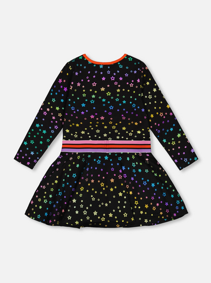 Girls Printed Foil Stars Dress