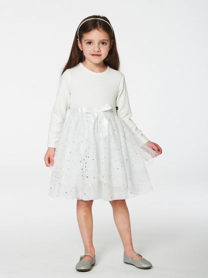 Baby Girls Tulle Dress With Glittering Skirt