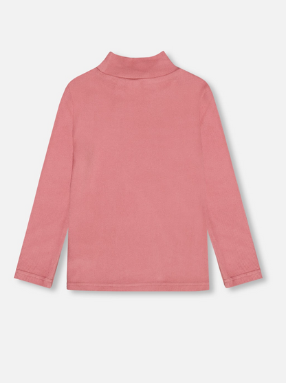 Girls Long Sleeve Brushed Rib Mockneck Top