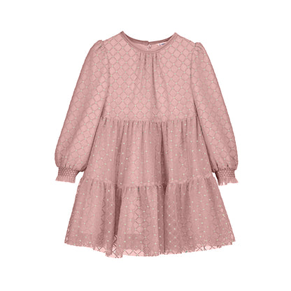 Girls Tulle Printed Dress