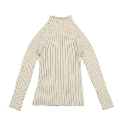 Girls Rib Mockneck Rib Knit Sweater