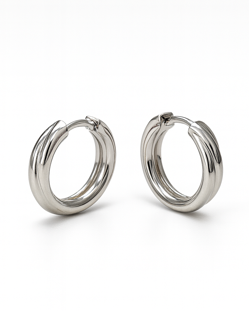Girls Silver Hoops