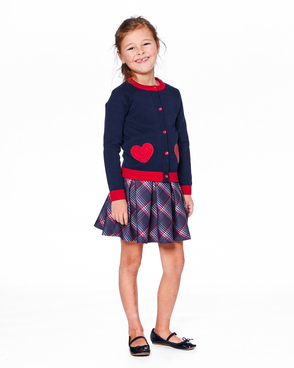 Deux Par Deux Girls Pleated Milano Skirt_ H20I80