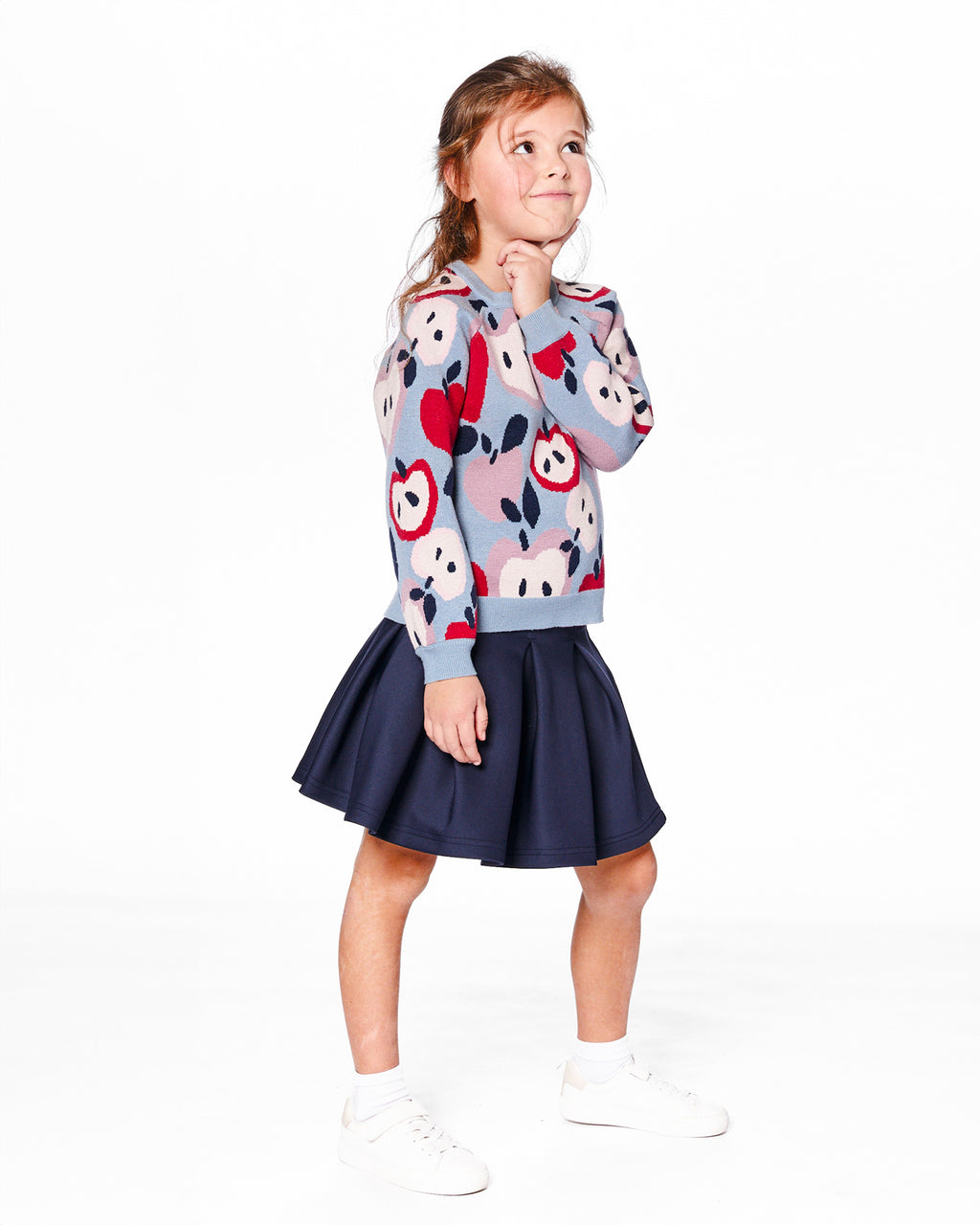 Deux Par Deux Girls Pleated Milano Skirt_ H20I80