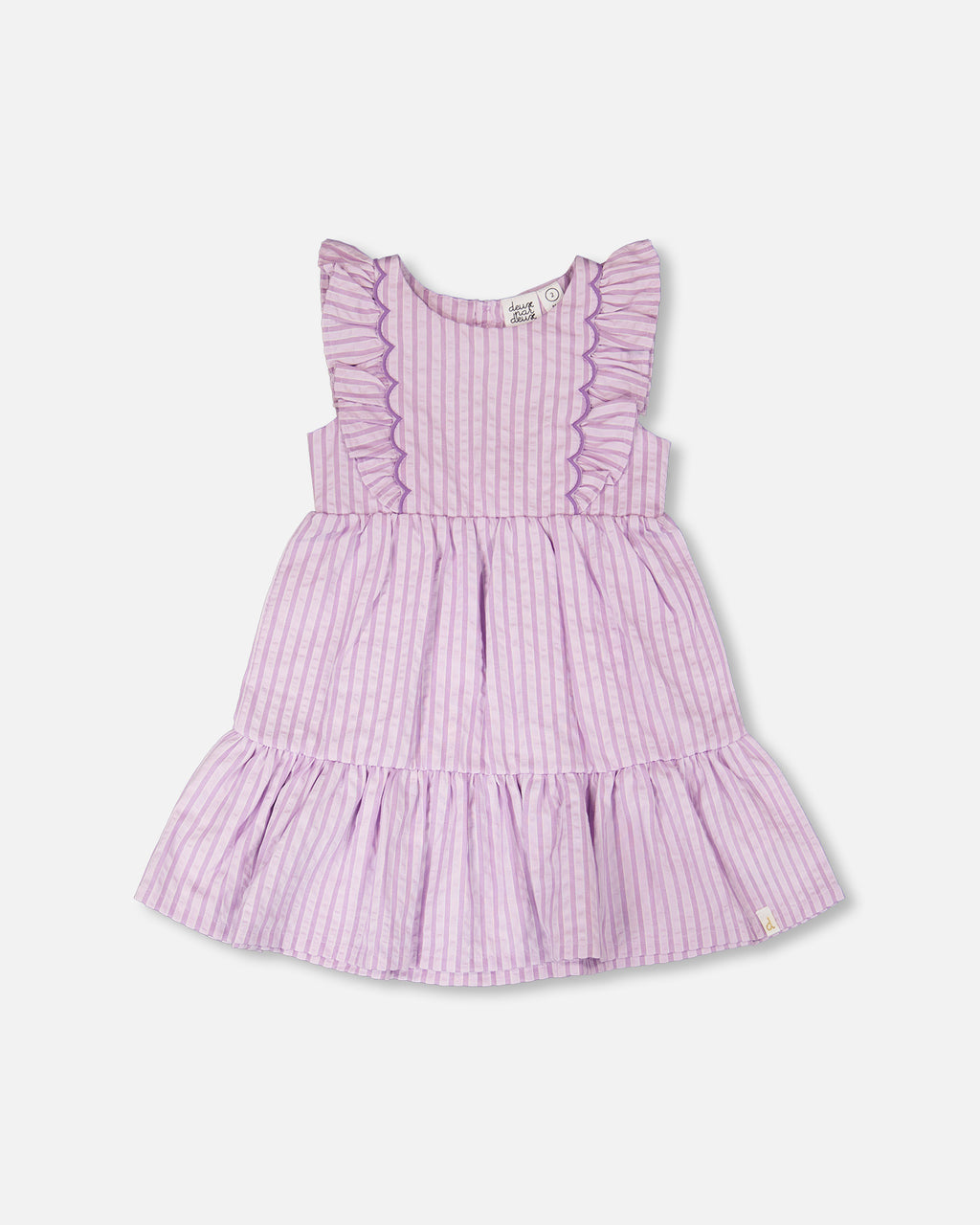 Deux Par Deux Girls Striped Dress_ H30E86