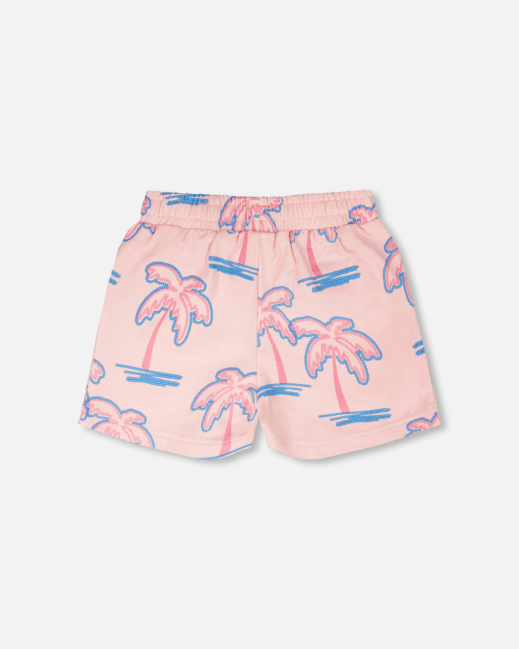 Deux Par Deux Girls Printed Terry Shorts_ H30G26