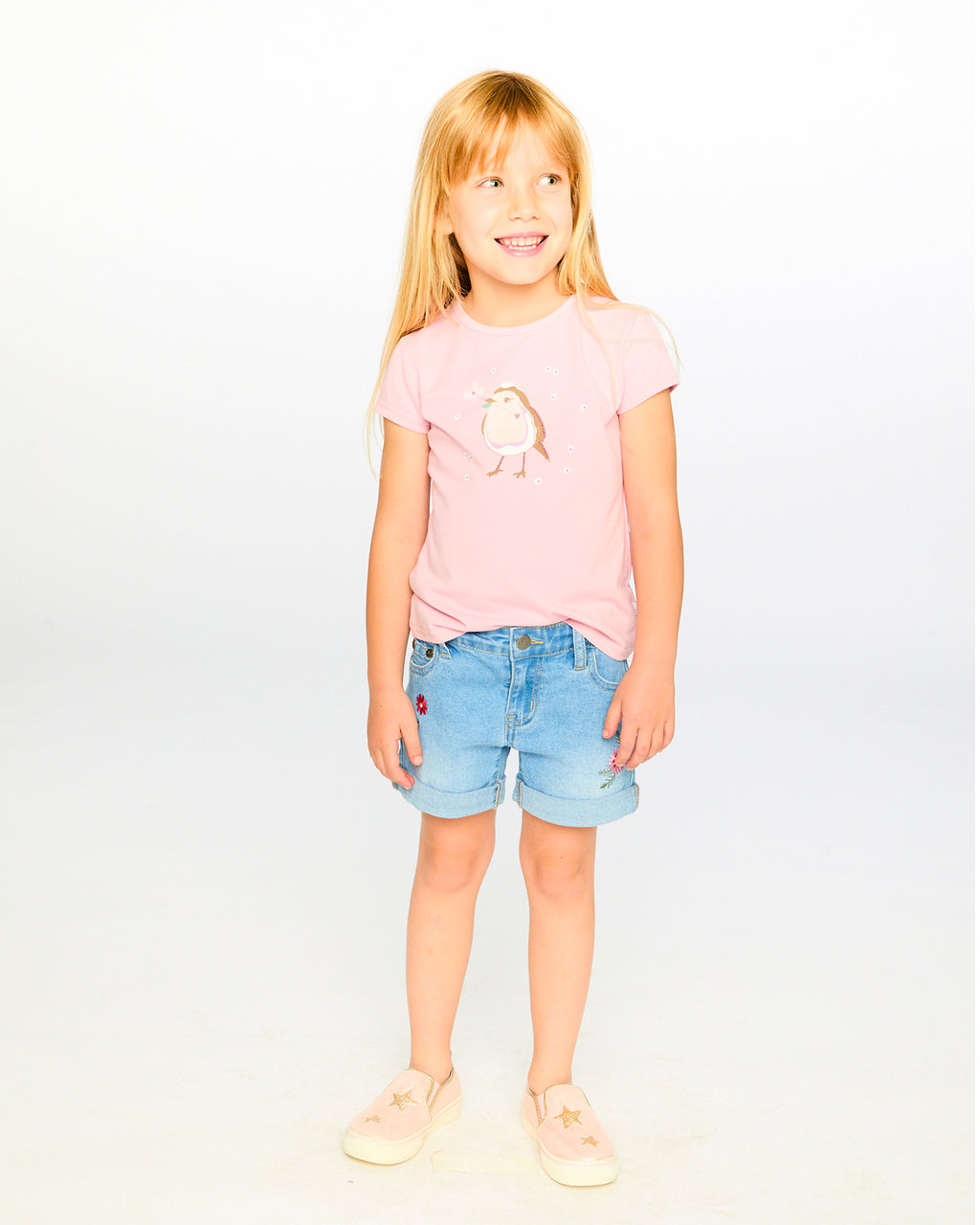 Deux Par Deux Girls Denim Shorts_ H30K28