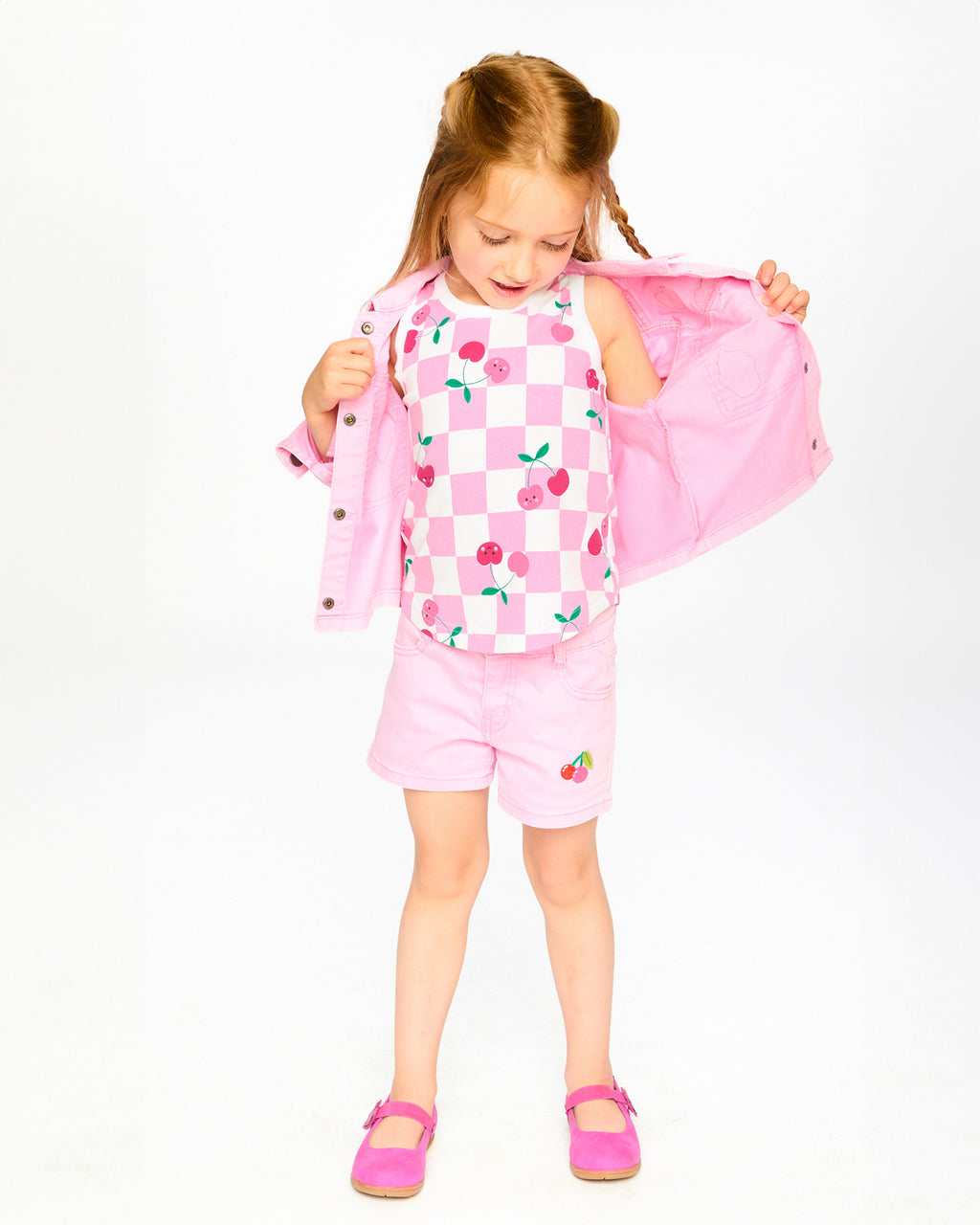 Deux Par Deux girls Jean Jacket_ H30L50