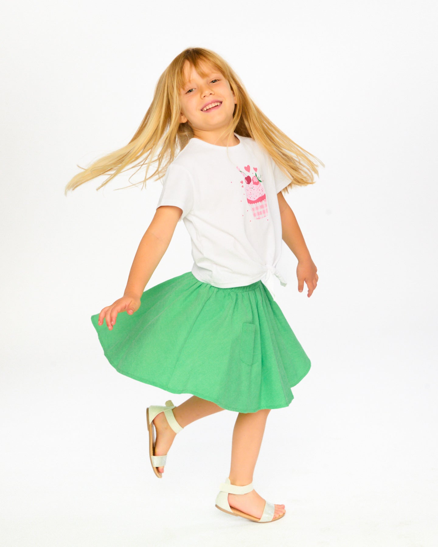 Deux Par Deux Girls Graphic T-Shirt_ H30L70