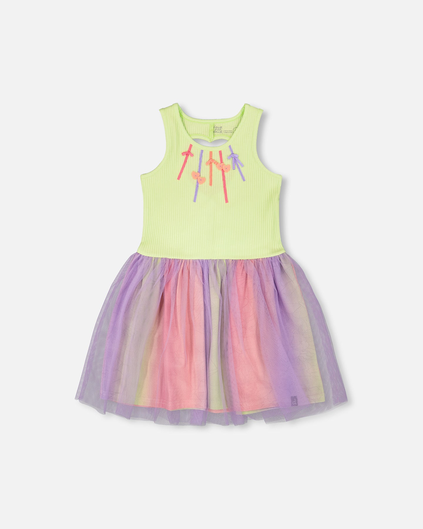 Deux Par Deux Girls Mesh Dress_ H30M86