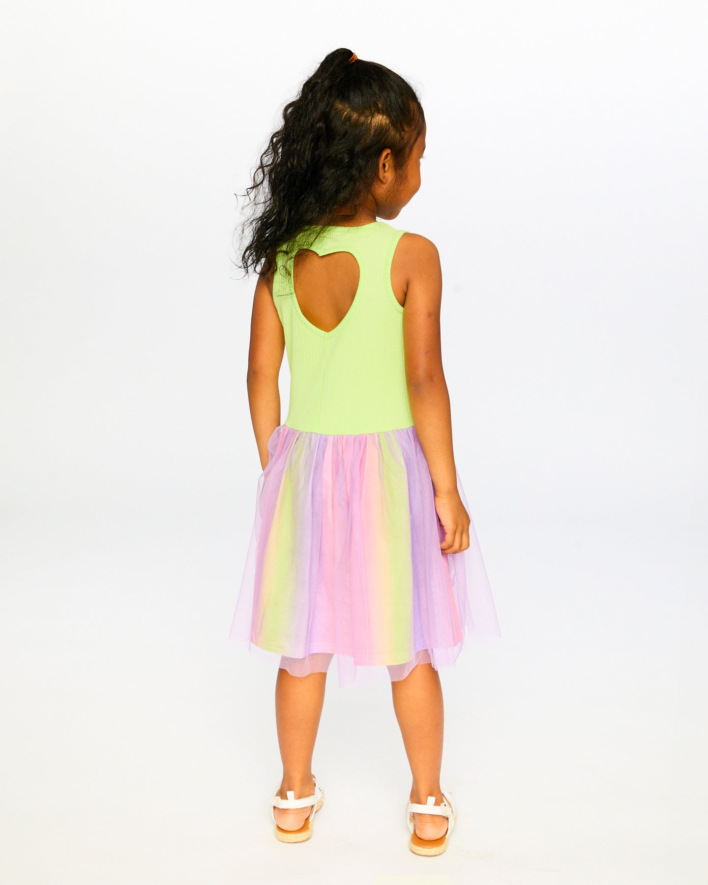 Deux Par Deux Girls Mesh Dress_ H30M86