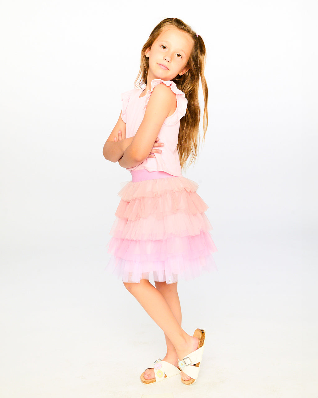 Deux Par Deux girls Mesh Dress_ H30Q90