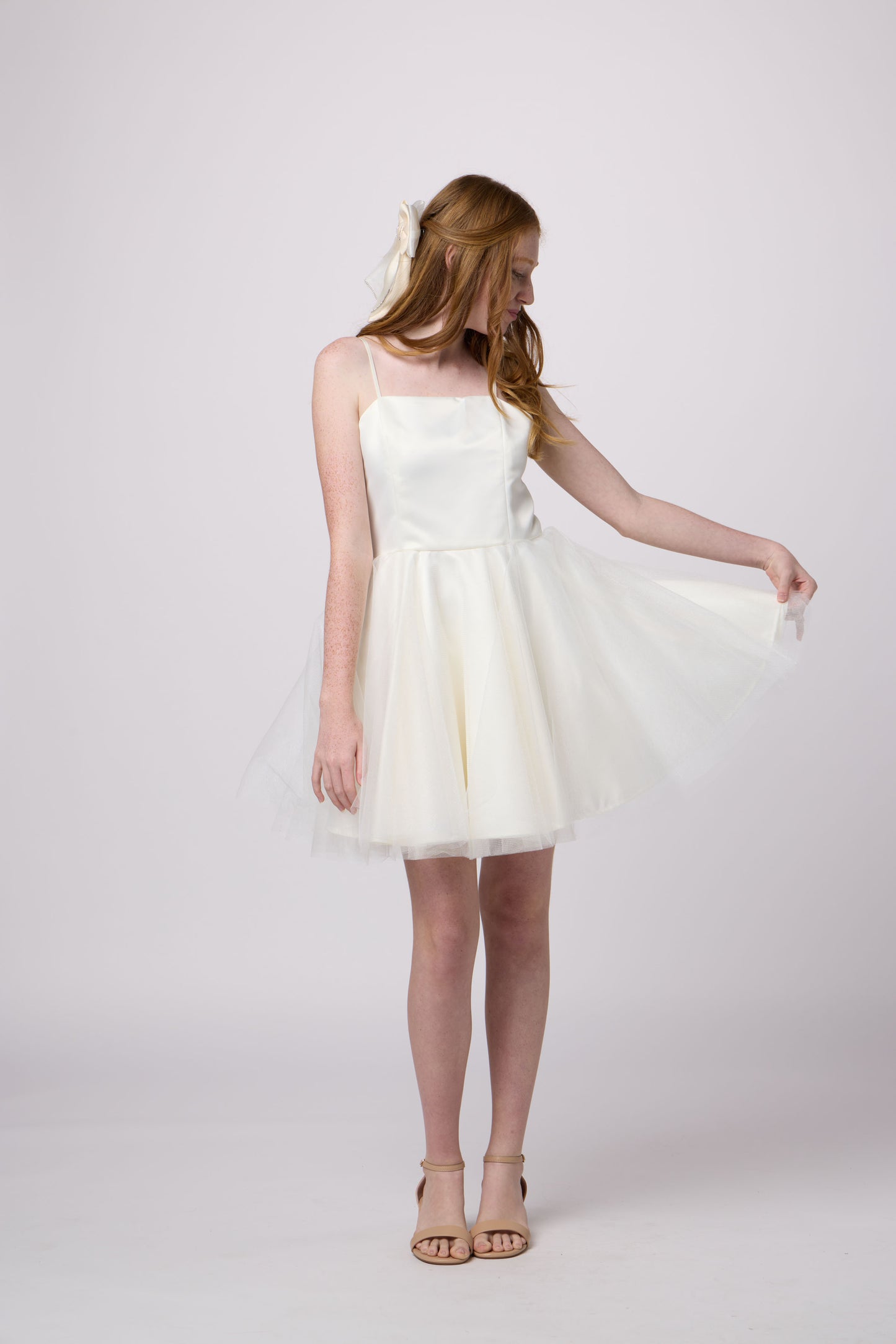 UDT Satin & Tulle Party Dress w/Straps