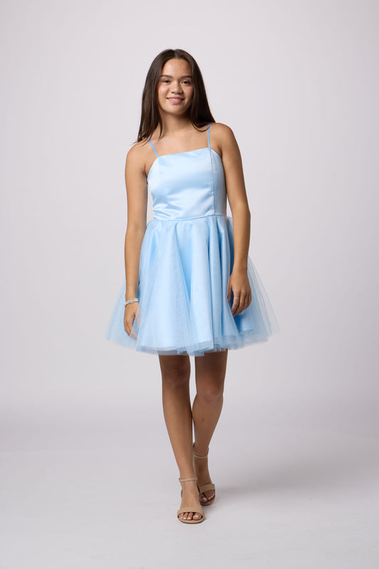 UDT Satin & Tulle Party Dress w/Straps