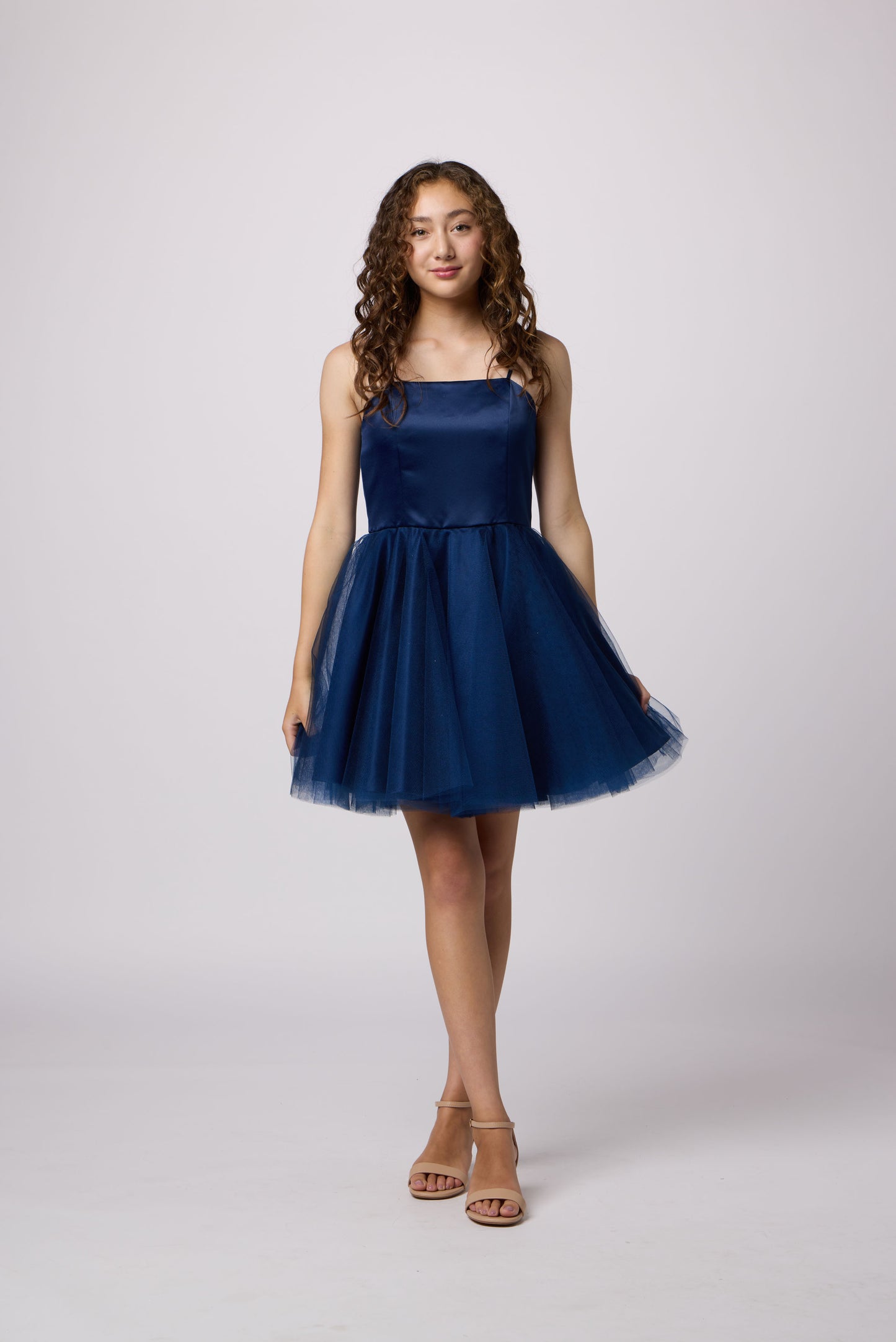 UDT Satin & Tulle Party Dress w/Straps