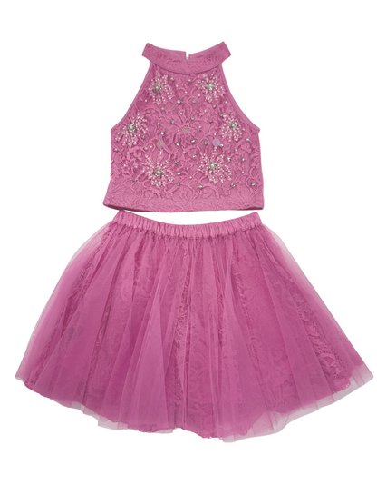 Ooh! La La! Candy Pink Kenna Top & Skirt Set _ SS24102