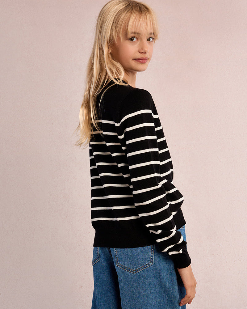 Mini Molly Girls Striped Knitted Cardigan_ MEF1637EP