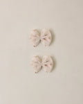 Noralee Flutter Rose Gold Hearts Tulle Clips