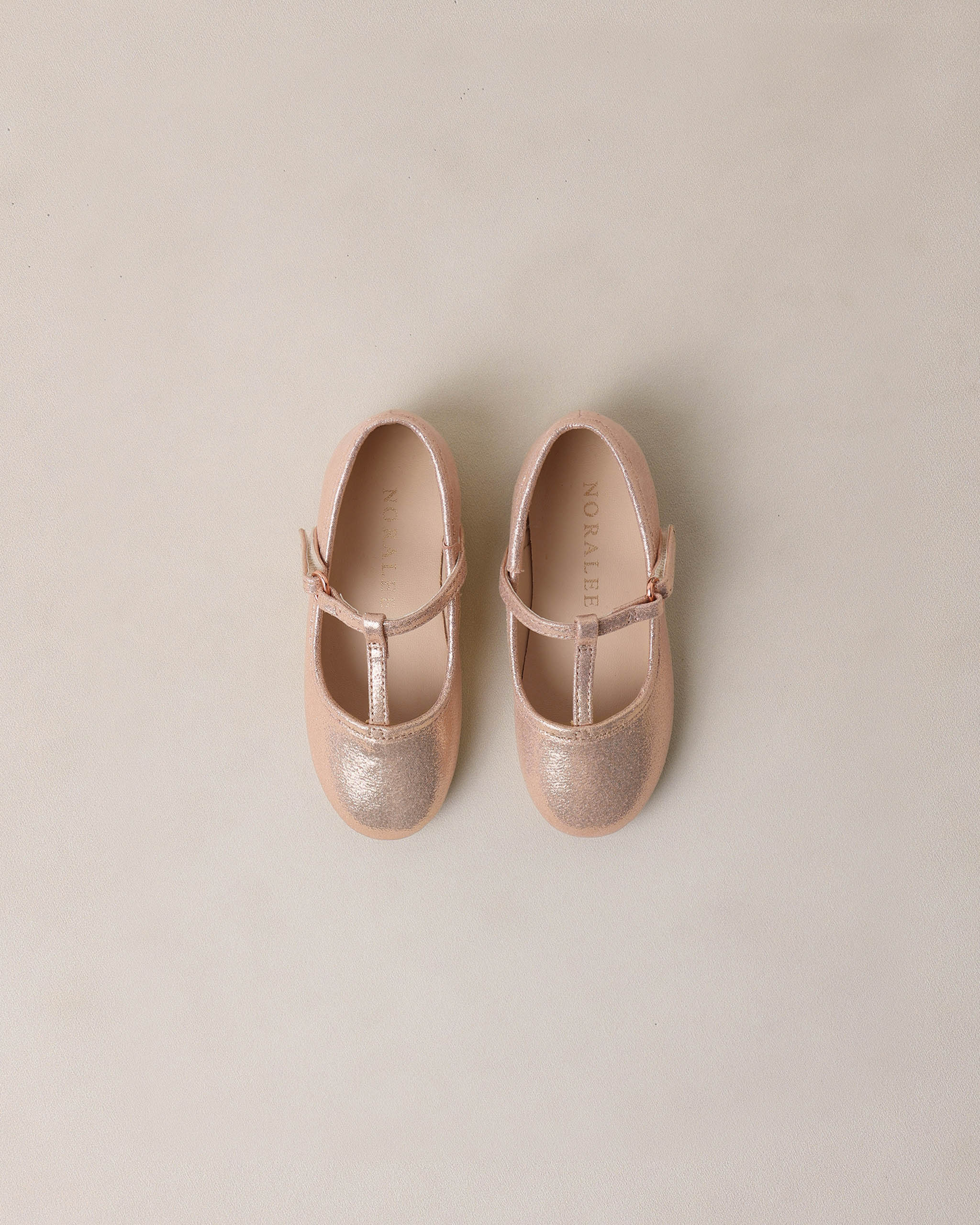 Noralee T-Strap Pink Shimmer Ballet Flats