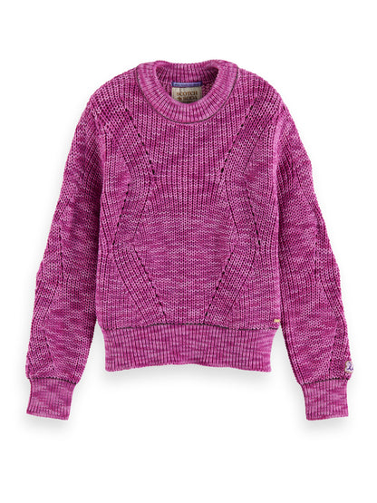 Scotch & Soda Pink Structured Pullover Sweater _173759-6392