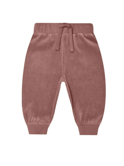 Quincy Mae Baby Plum Velvet Relaxed Sweatshirt & Sweatpants Set _QM094GIFF-P1152