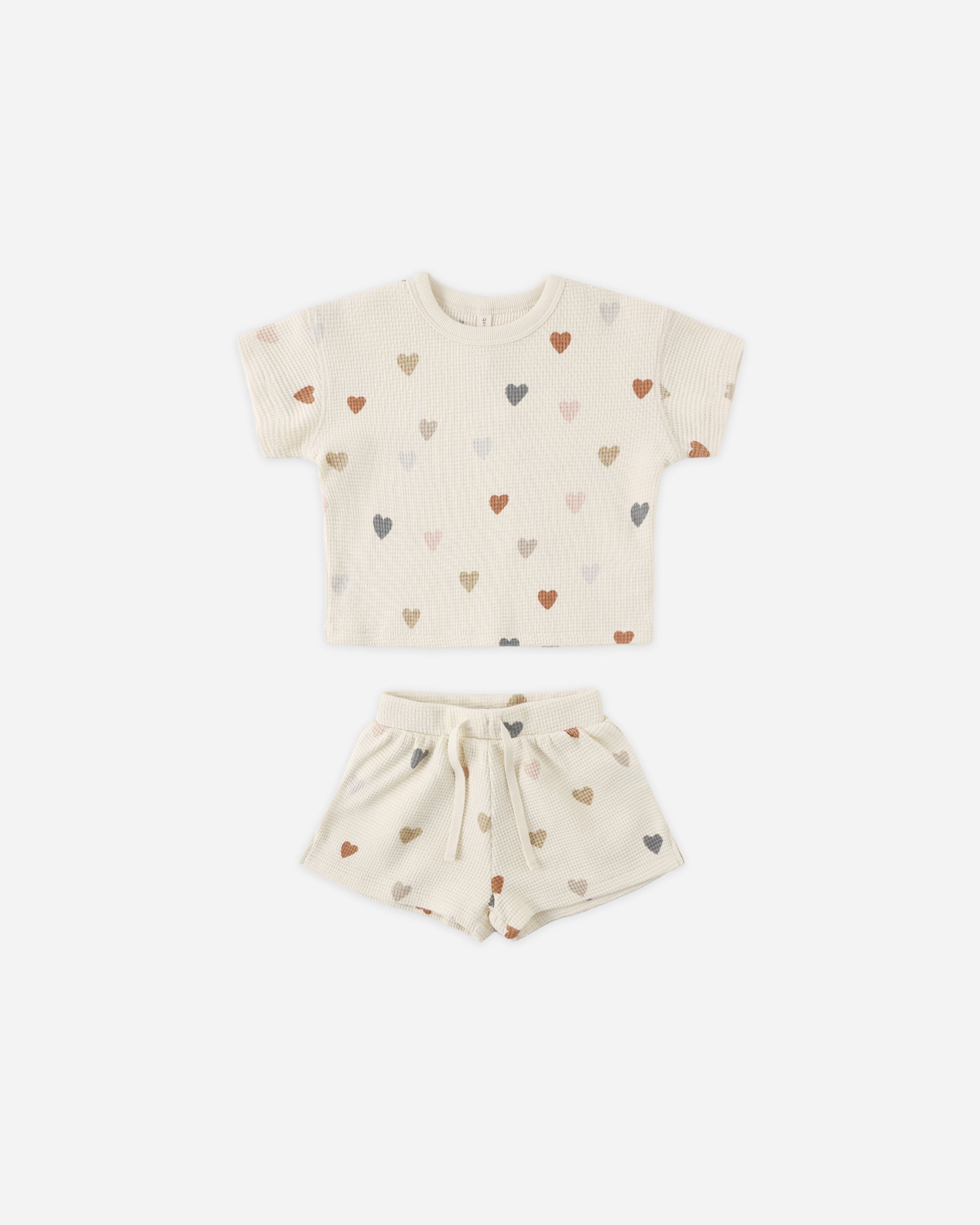 Quincy Mae Baby Girls Waffle Tee & Short Set_ QM105KNGP