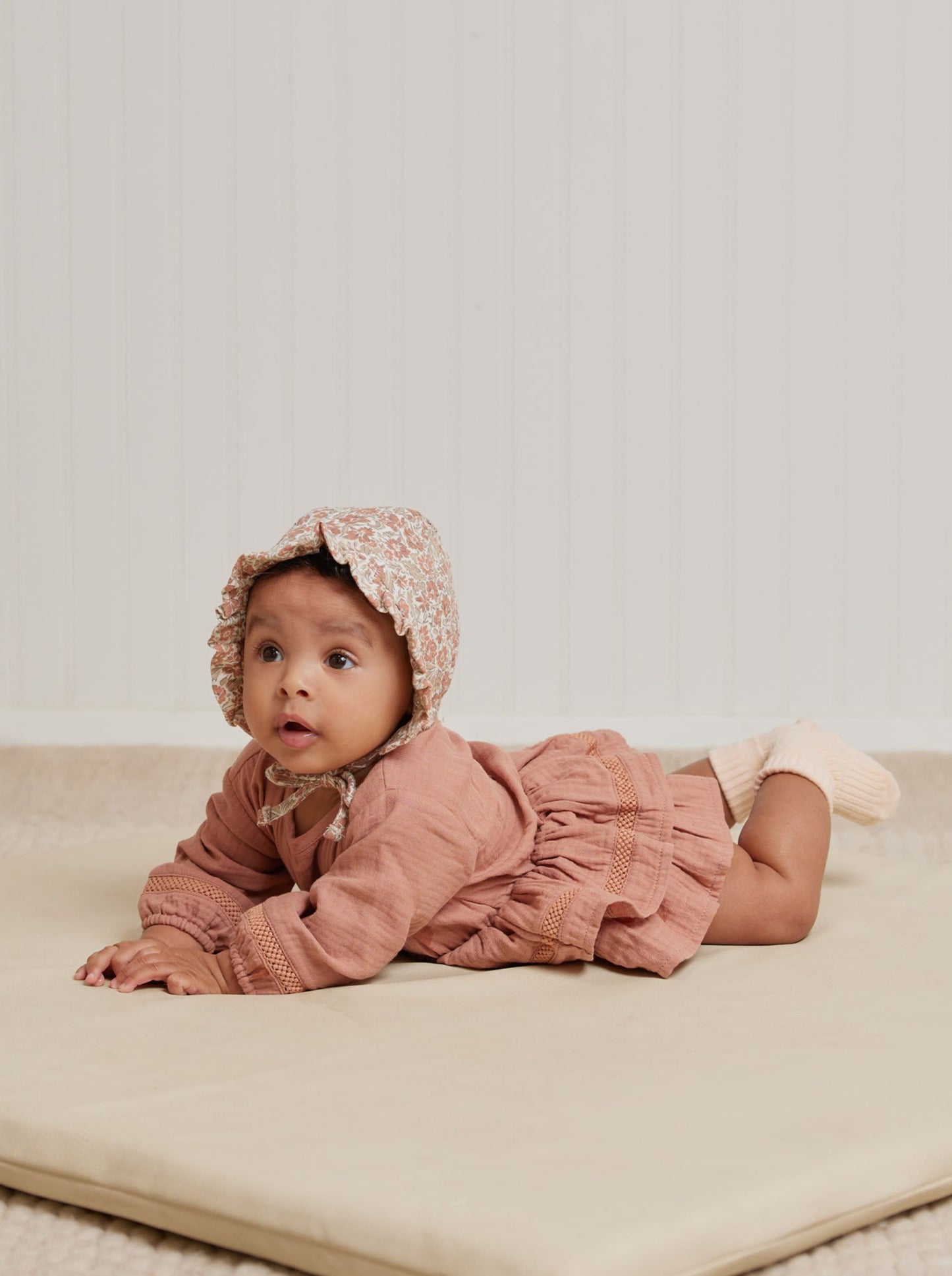 Quincy Mae Baby Pink Romper Dress _QM046-1097