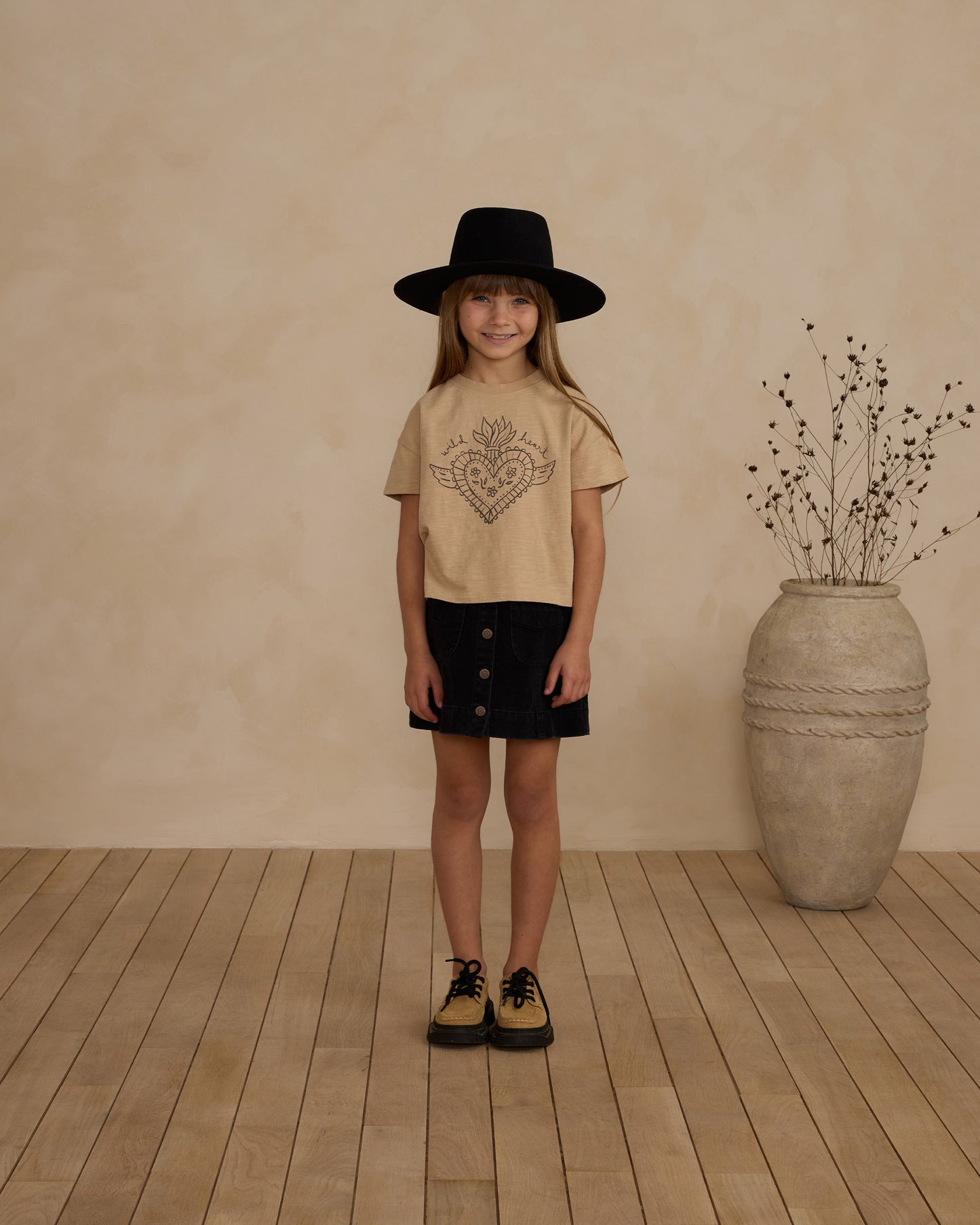 Girls Boxy Wild Heart Tee