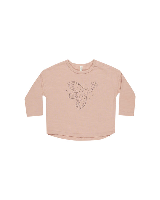 Girls Long Sleeve Dove Graphic T-Shirt